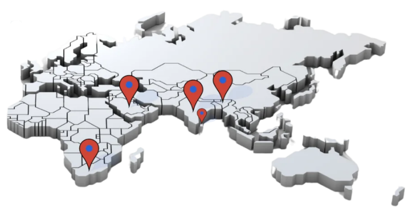 SpinnGroo Mailers world map